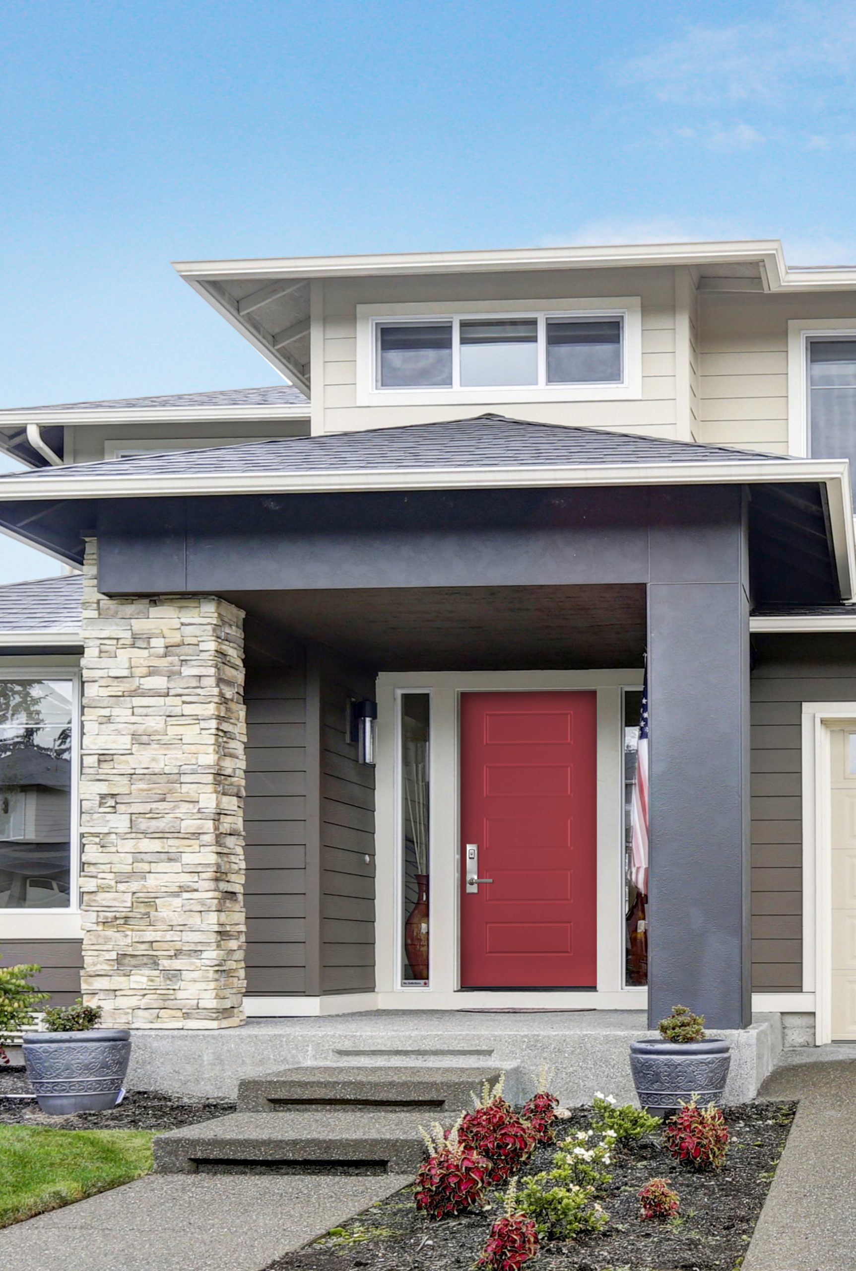 A Rich Red Entry Door
